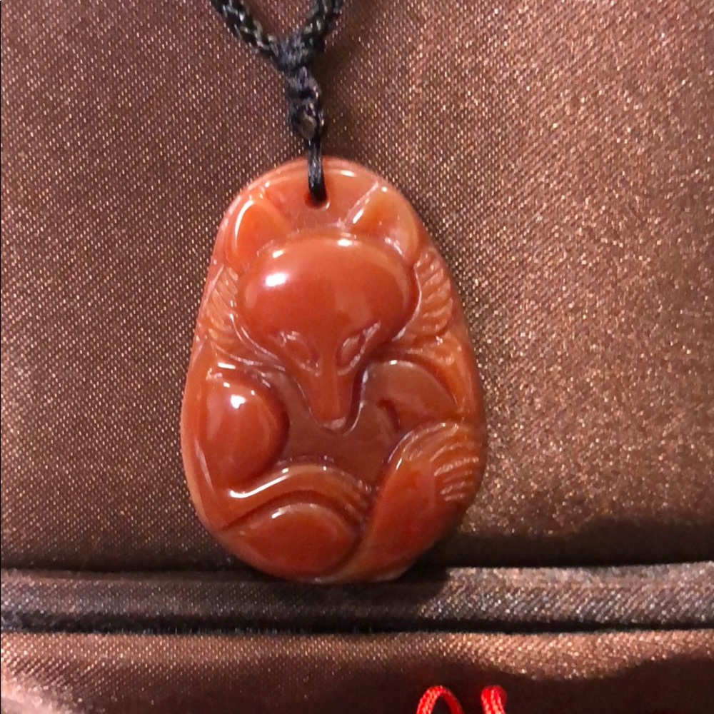 Red Fox Necklace NWOT